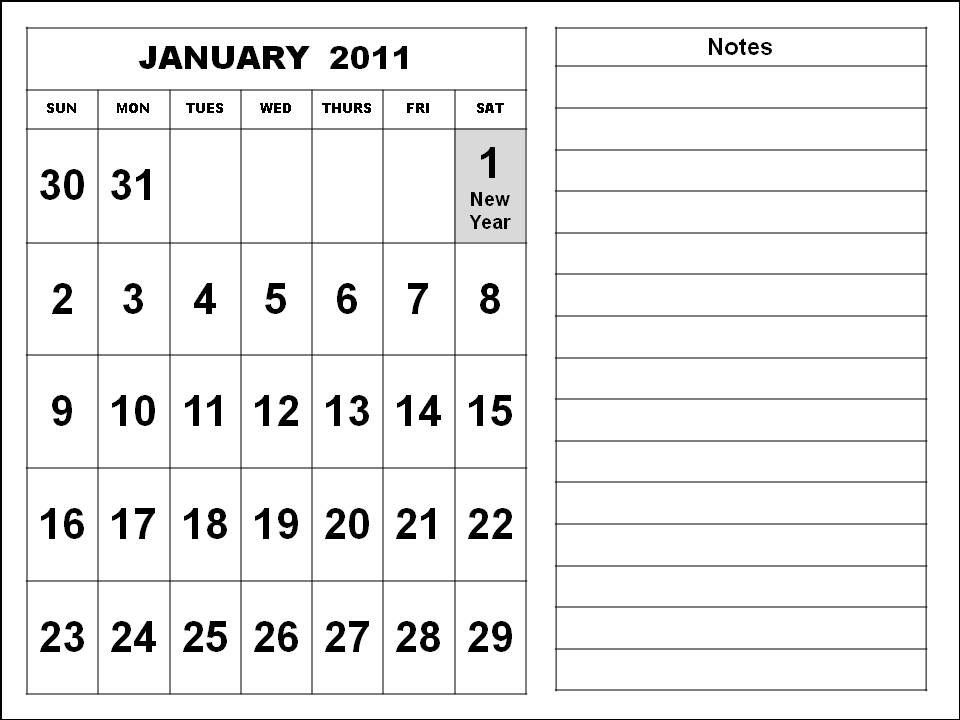 february 2011 calendar with holidays. February 2011 Calendar Sample