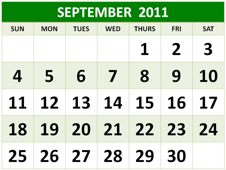The Symphony of Life: calendar september 2011