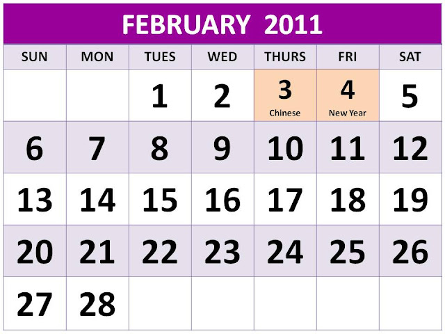 february 2011 calendar with holidays. February 2011 calendar.