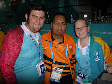 Bersama Luke dan Jeniffer, Sukarelawan Australia di Sukan Asia, Doha, Qatar