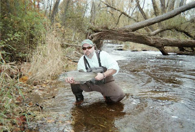 Only known picture of VERN-O with a rather mighty Brown Trout. (c) VERN-O. Used with permission.