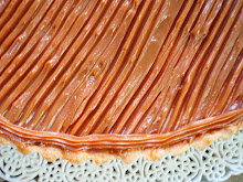 Tarta de ricota con dulce de leche