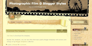 Free Blogger Template - Photographic Film