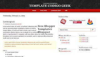 Free Blogger Template - Codigo Geek