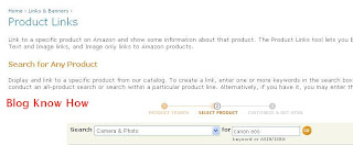 Add Amazon Product Links to Blogger Tutorial - Search for Desired Product