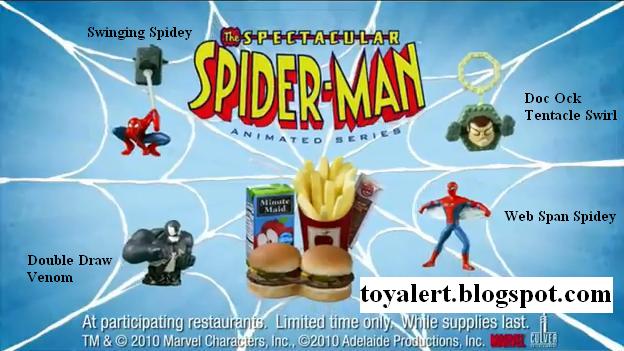 spectacular spider man burger king toys