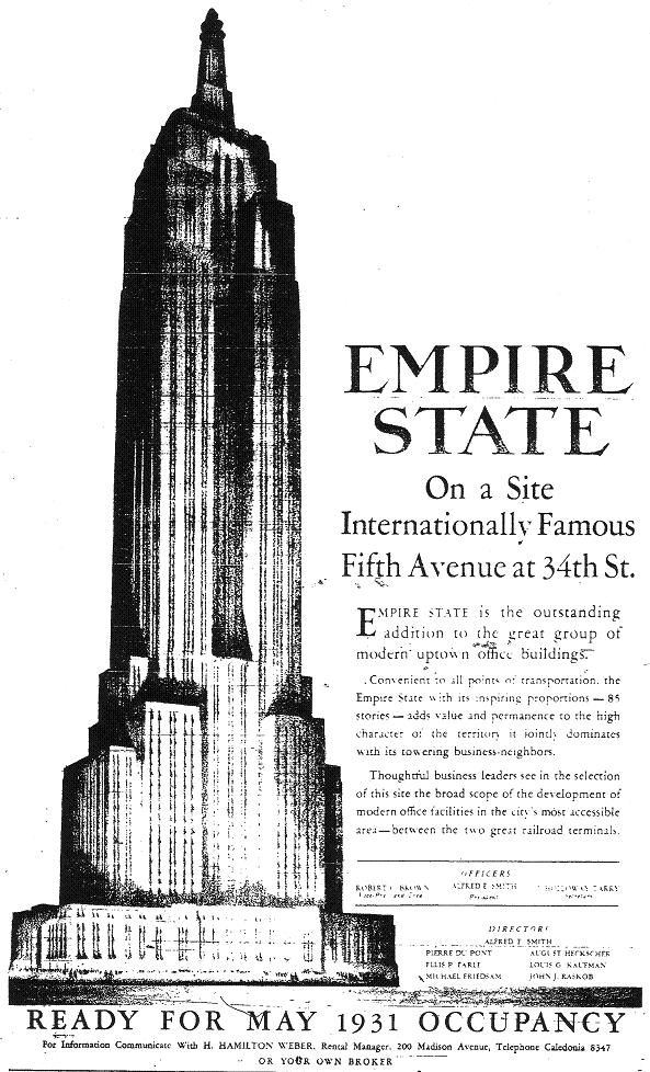 Image result for the dedication of the empire state building