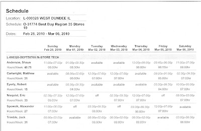 g.s. schedule: gs schedule feb 28 - mar 06