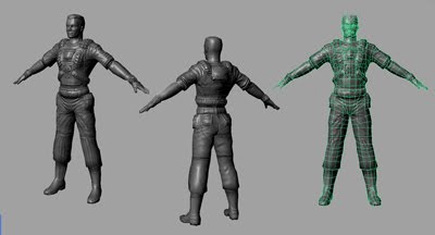 several npc low-poly+normal map  characters 2006