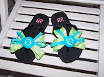 Monogrammed Ribbon Flip Flops