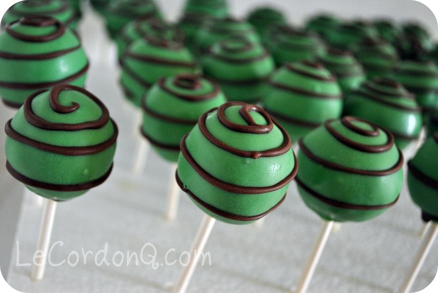 Le Cordon Q Mint Chocolate Cake Pops