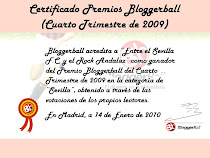 Diploma acreditativo Premios Bloggerball