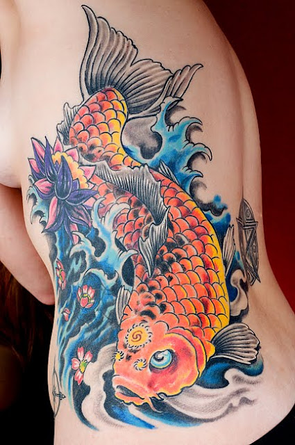 Amazing Art of Side Body Japanese Tattoo Ideas With Koi Fish Tattoo Designs