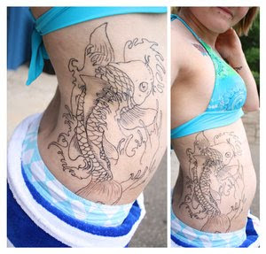 Amazing Art of Side Body Japanese Tattoo Ideas With Koi Fish Tattoo Designs With Image Side Body Japanese Koi Fish Tattoos For Female Tattoo Gallery 5