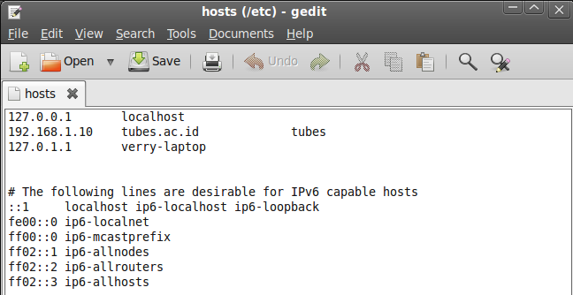 Etc hosts. Ip6-localhost. Sudo /etc/init.d/networking restart. Hosts ip port