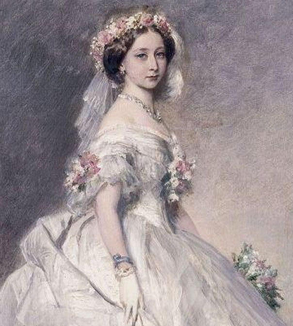 portrait of Princess Alice in her white wedding gown Then there was Alfred