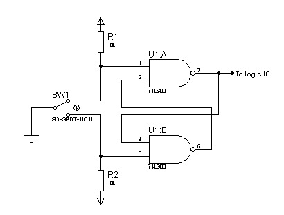 Circuit Desolator: Switch debounce circuit..
