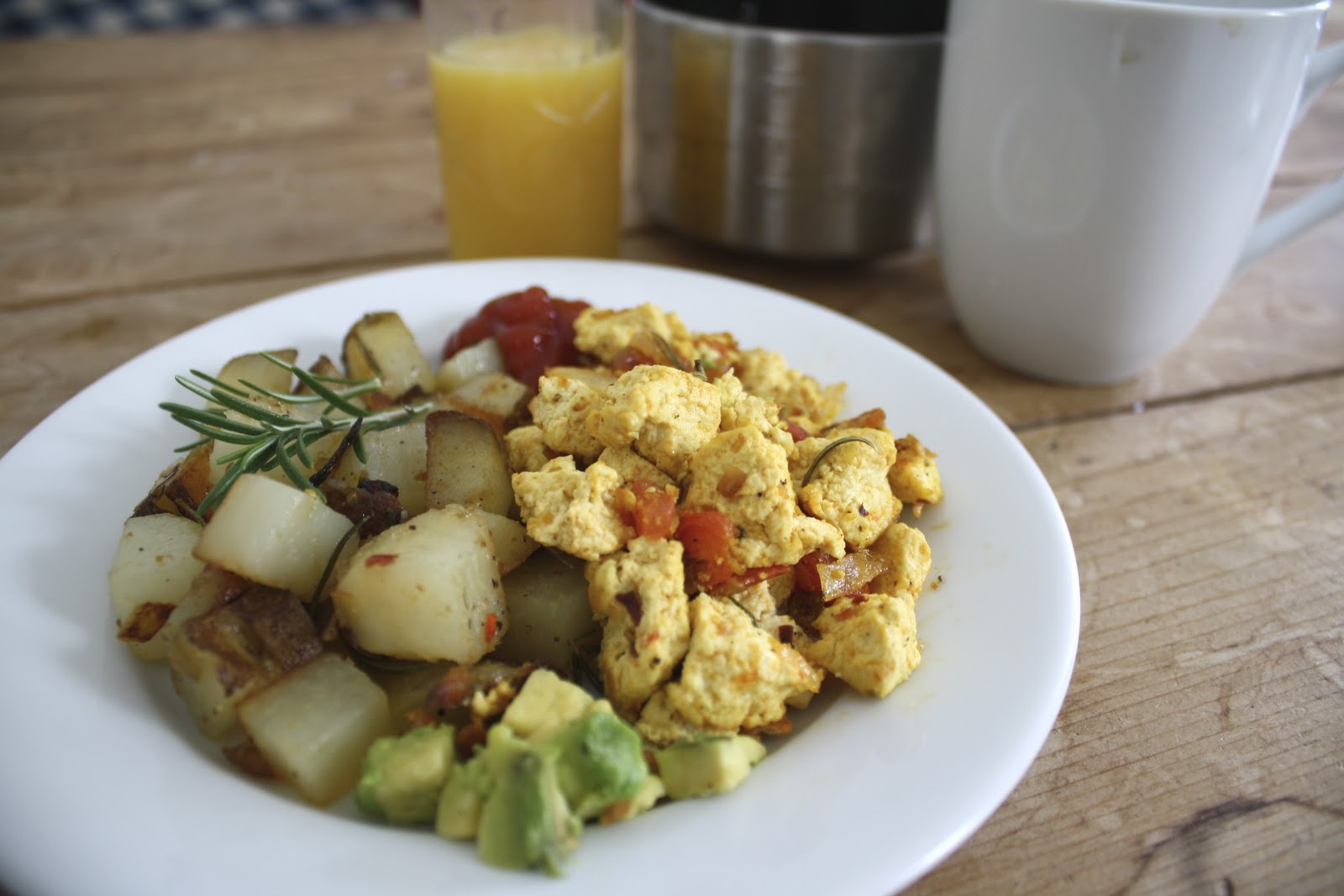 the Classic Tofu Scramble with Rosemary Potatoes