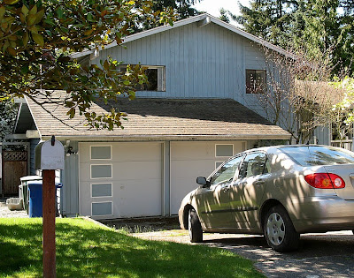 garage doors, midcentury modern, painted