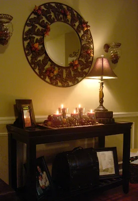 decorating for fall with candles