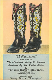 Tony Lama Cowboy Boots made for U.S. President Harry S. Truman