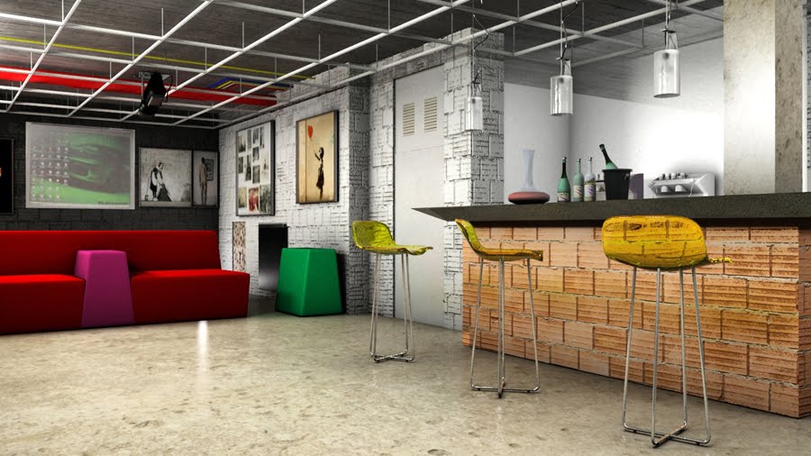 diseño de interiores: SOTANO PARA LA DIVERSIÓN