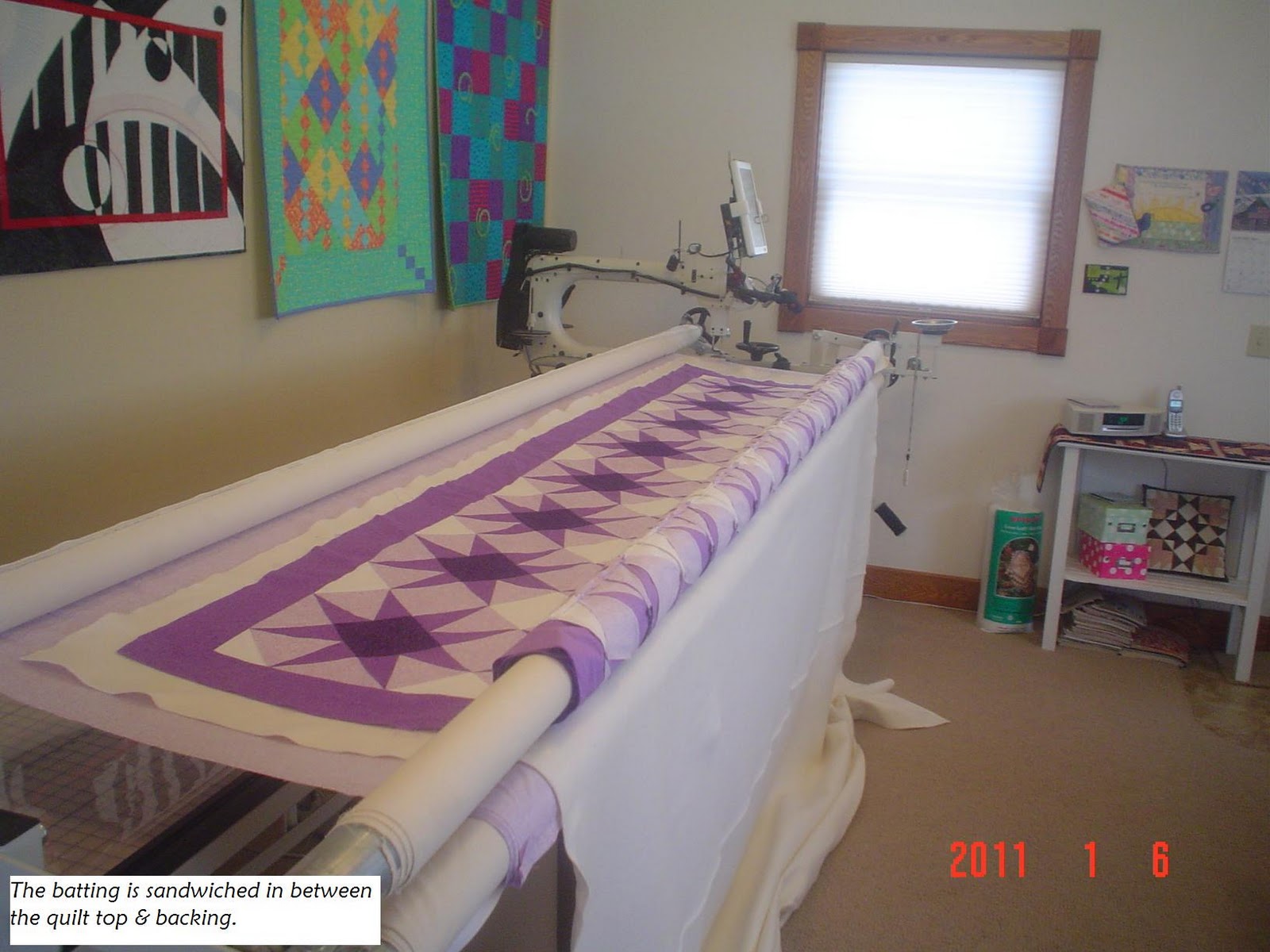 myquilter Loading a quilt on the frame