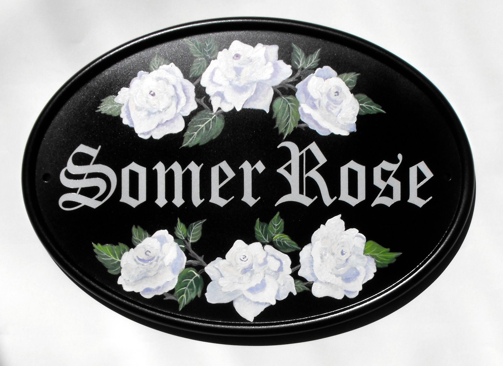 Pictorial House Signs from Yoursigns Ltd: White Roses house sign