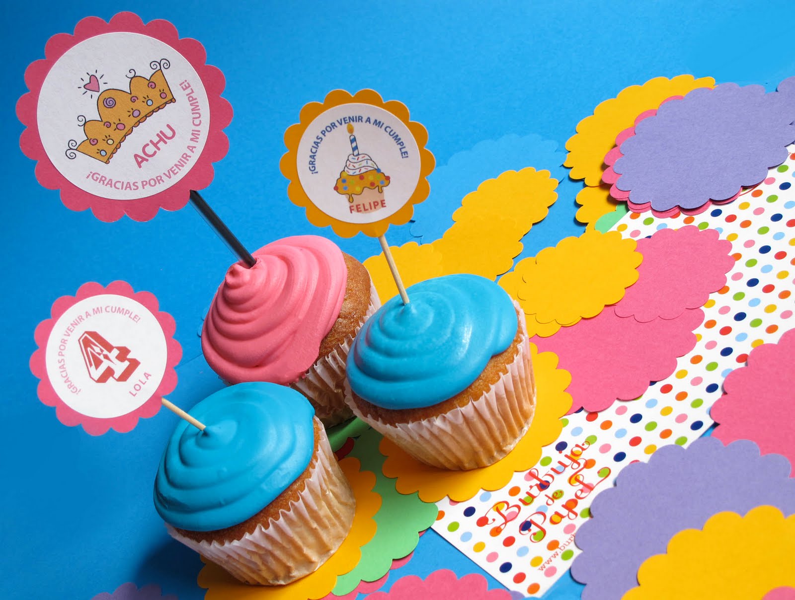 Bienvenidos a mi blog!: Toppers para cupcakes