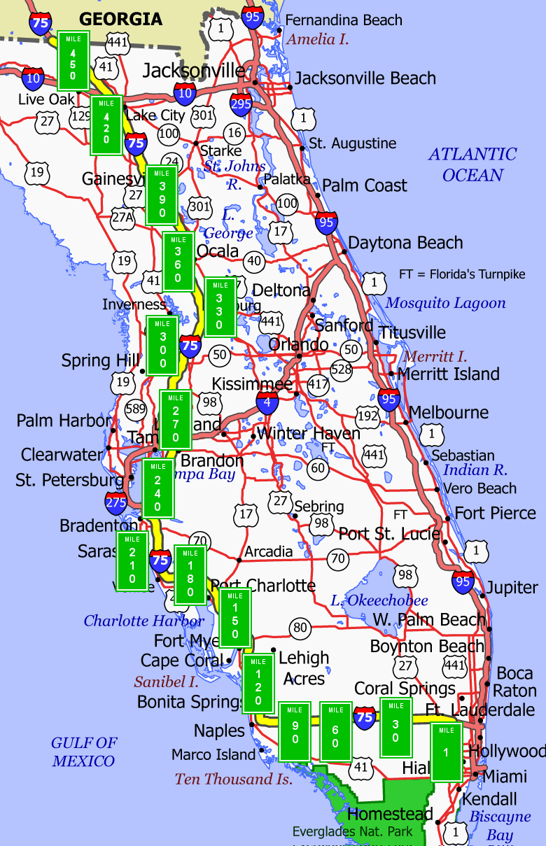 I 75 Florida Exits Map - Maping Resources