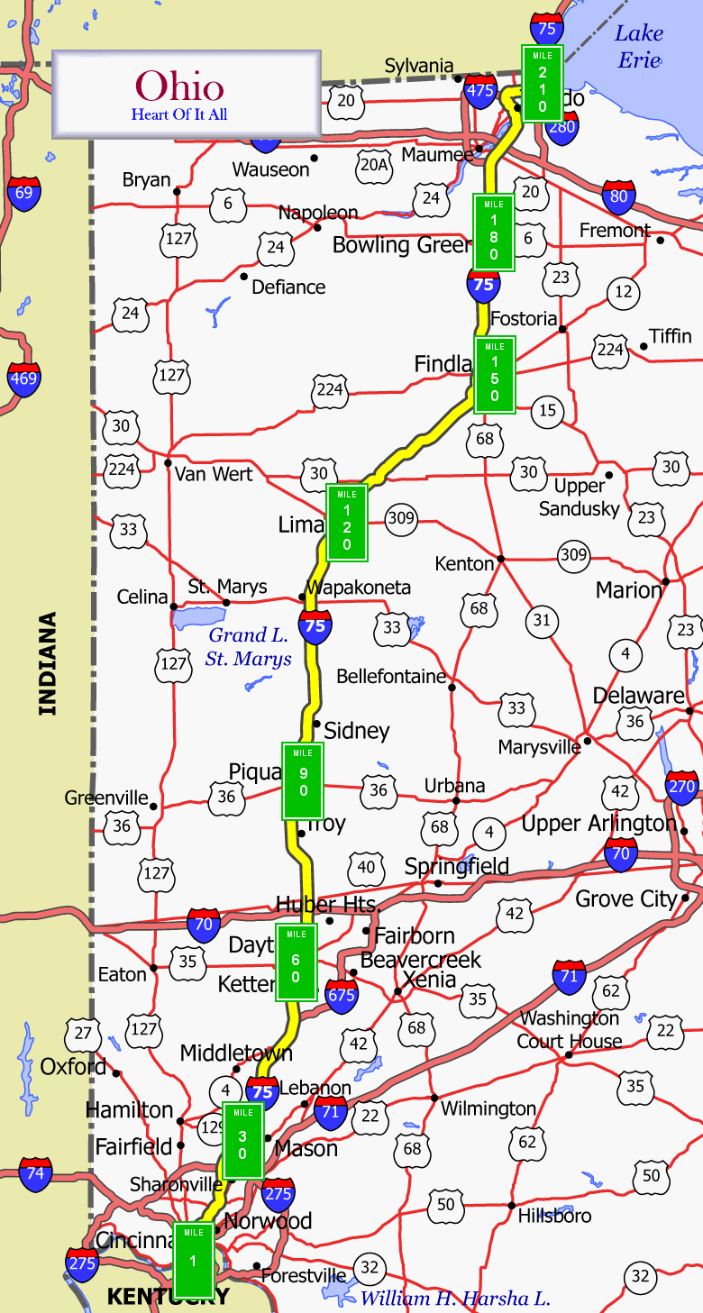 Map Ohio I 75