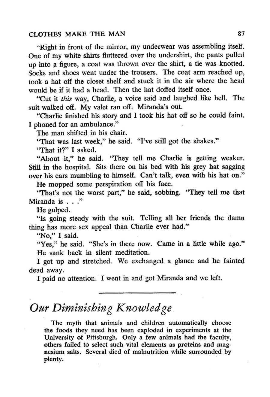 TwoFisted Tales of TrueLife Weird Romance! Clothes Make the Man by