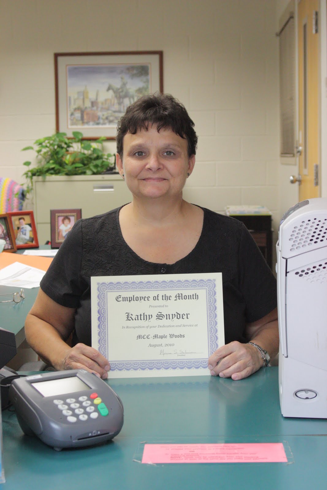 The MCC Insider MCCMaple Woods August Employee of the Month Kathy Snyder