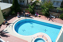 the pool looks tempting for an after yoga dip