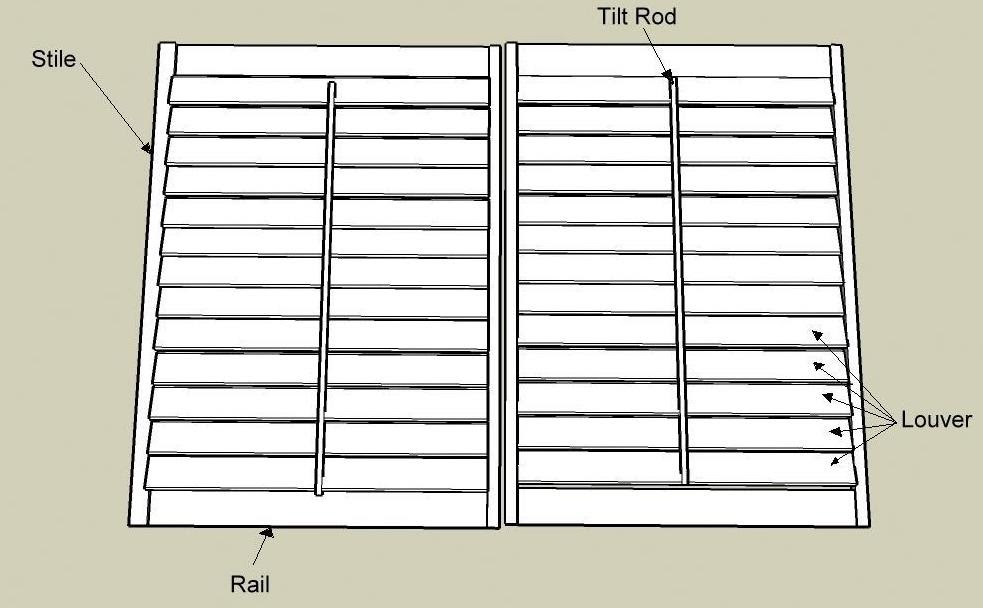 Brandon's Projects: Plantation Shutters: Shutter Anatomy