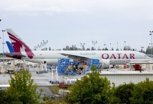 The Boeing Tour A7-BFA Qatar Cargo 777F