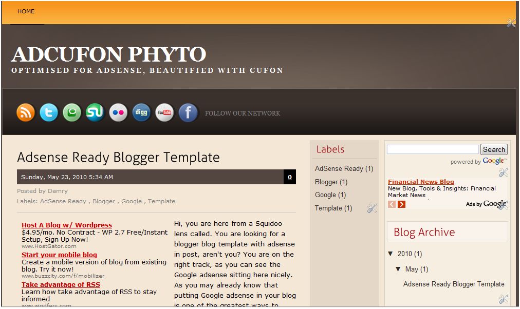 Adsense Ready Blogger Templates