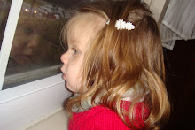 Maddie looking out Grams window    December 2007