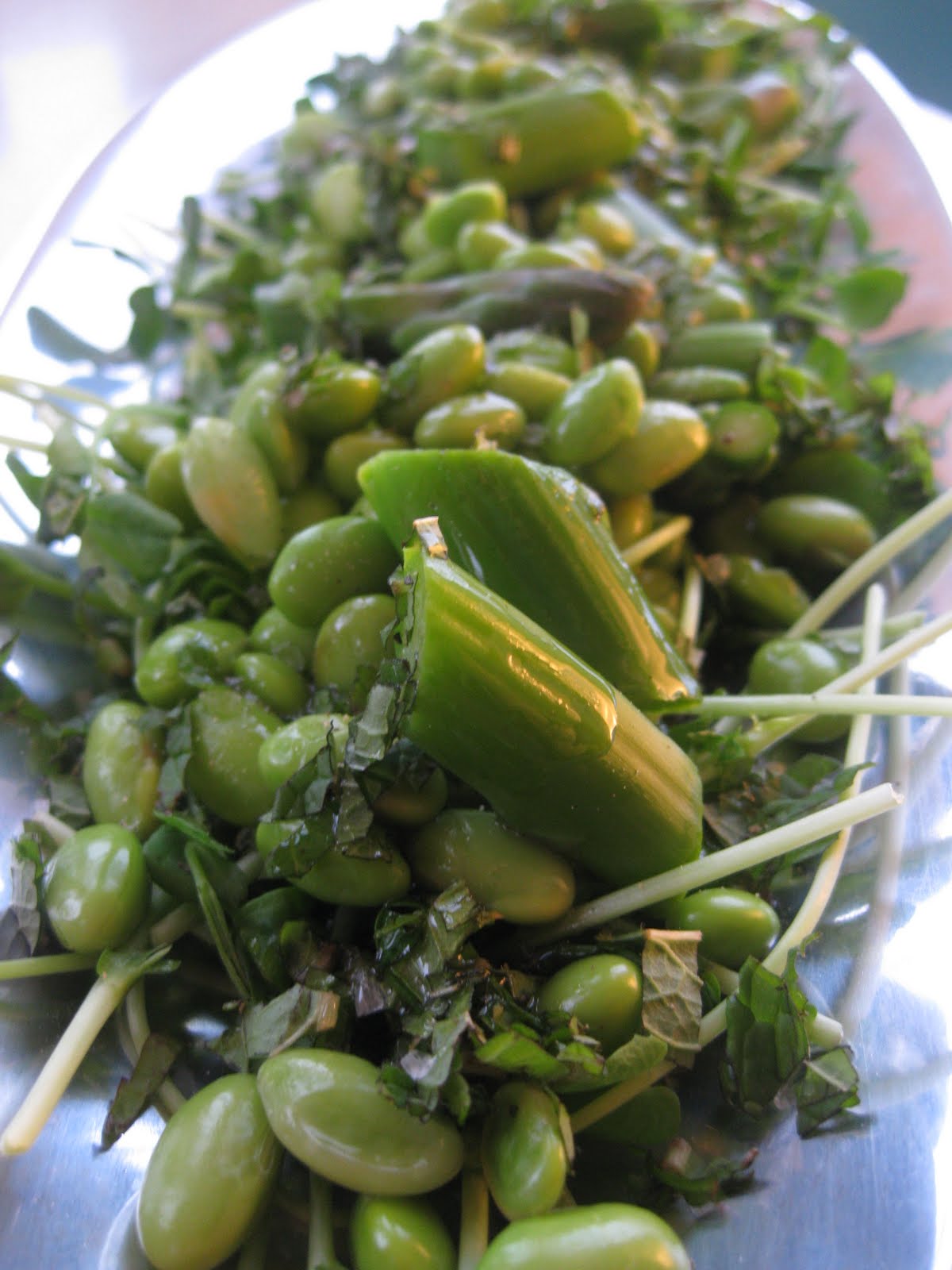 yumcoast edamame asparagus salad