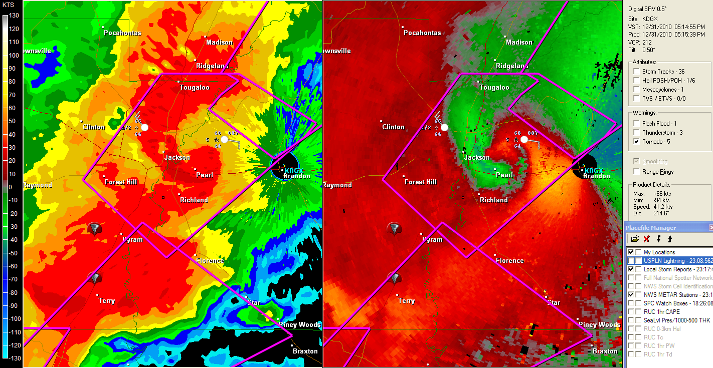 The Original Weather Blog Tornado Approaching Jackson, MS