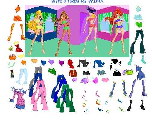 Juego de vestir a las Winx ~ Vestir chicas y famosas