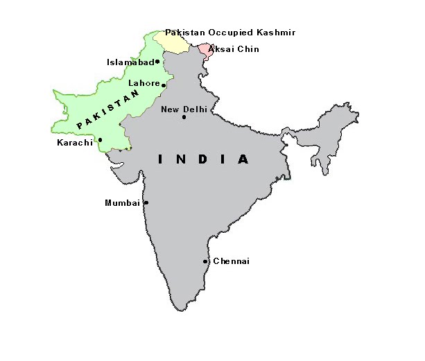 Кашмир карта индии