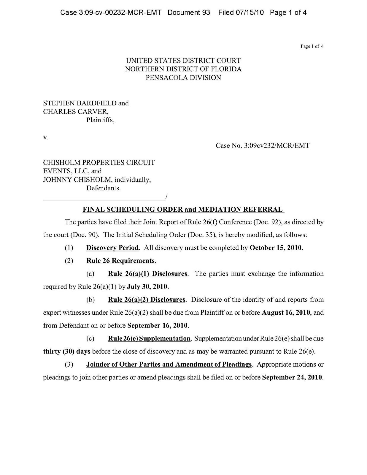 The Forest Moon of Endor Joint Scheduling Report