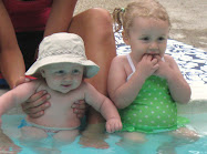 Gus & Rhyl in the Pool, July 2009