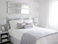 gray and white bedroom design