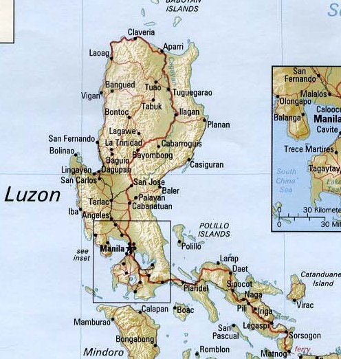 Philippines Map Luzon