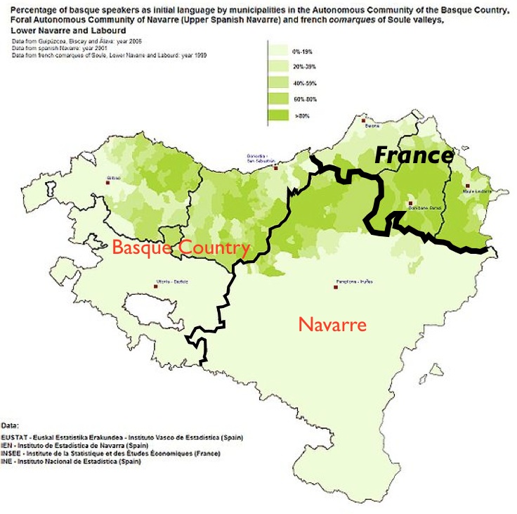 Basque Language Map