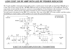 FM SCHEMATICS: 5-Watt Broadband RF Power Amp schematic