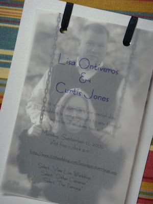 Curtis Jones wedding invitation