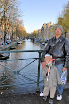 Hubby & Noah, Amsterdam, canal